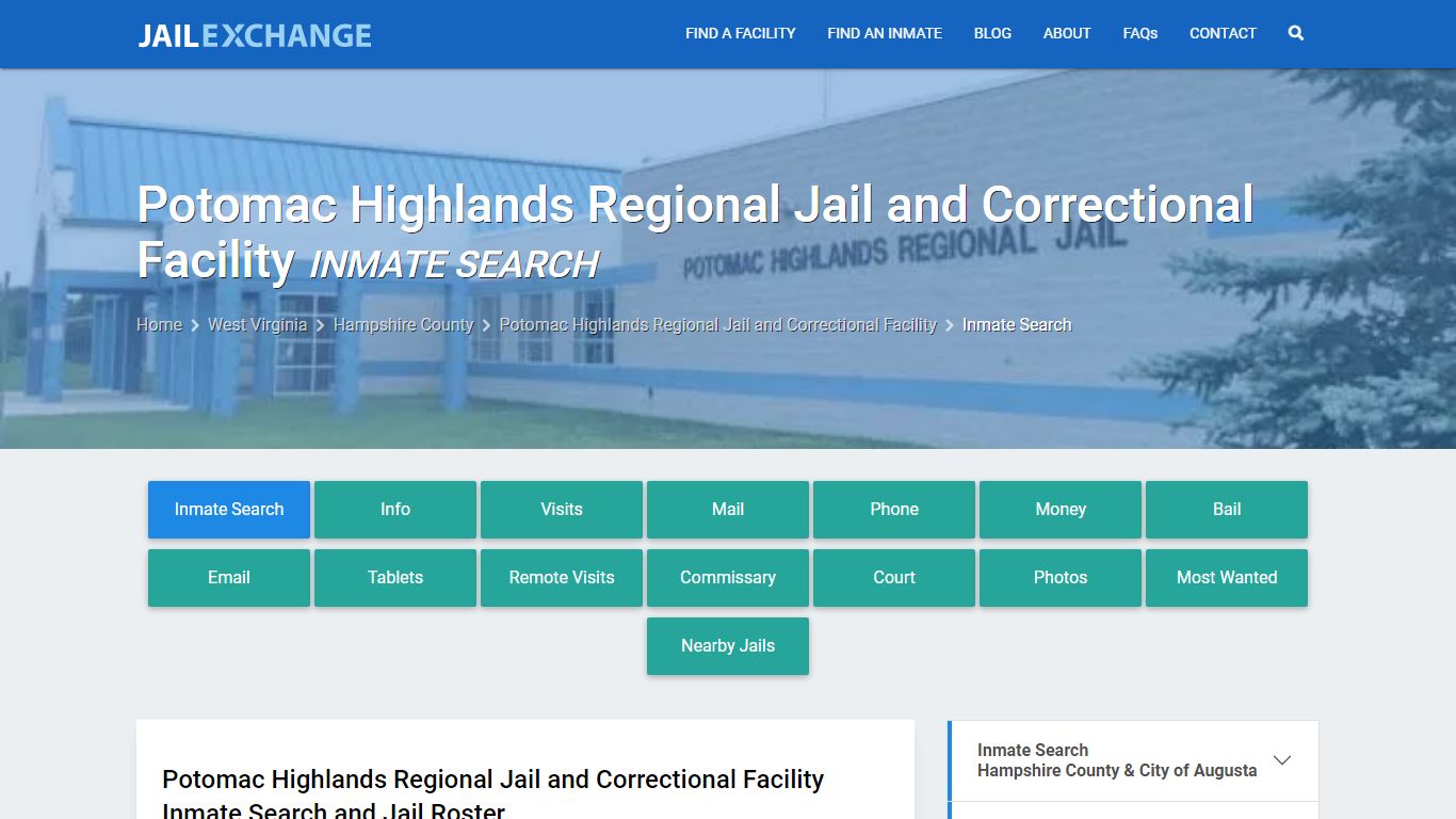 Inmate Search: Roster & Mugshots - Potomac Highlands Regional Jail and ...